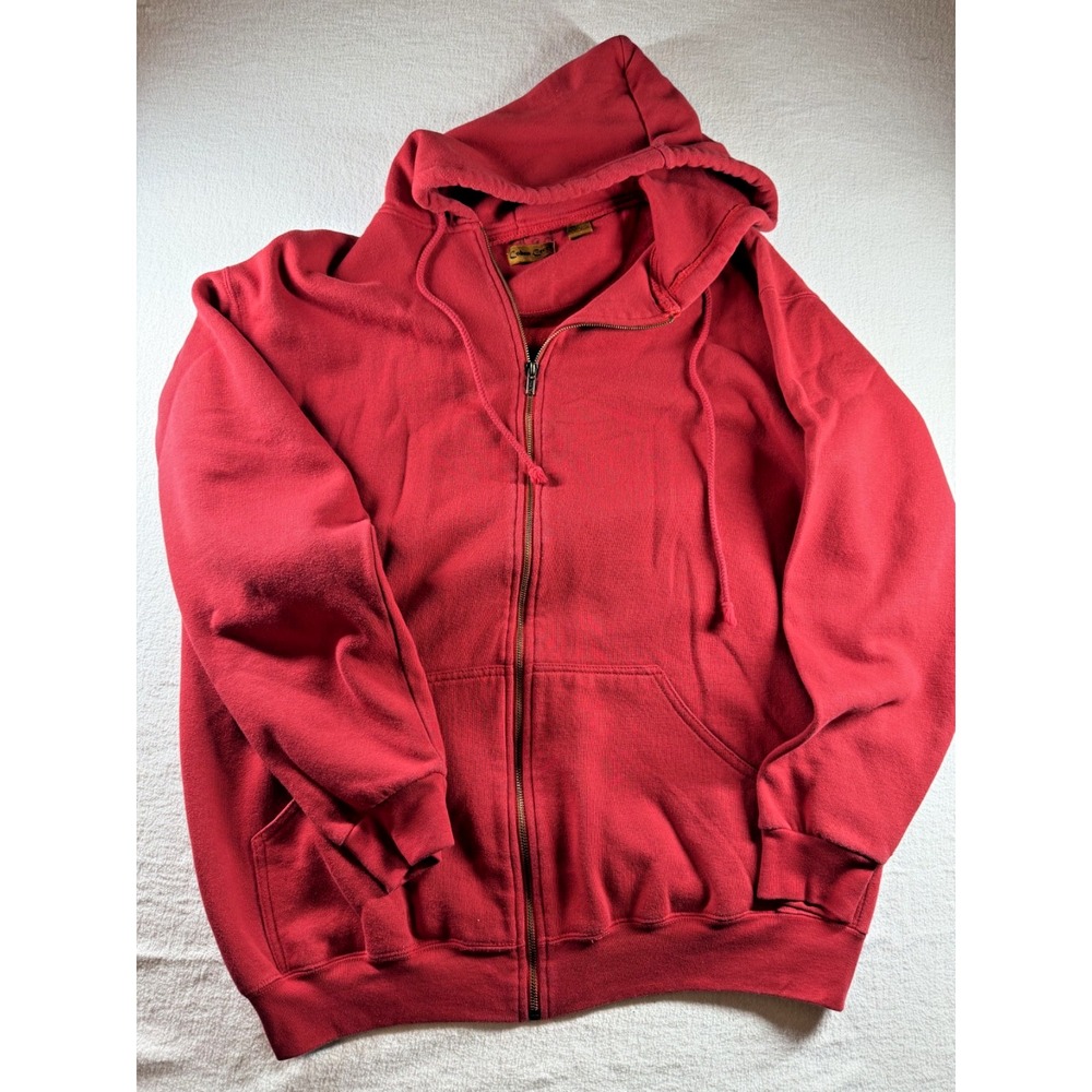 Cobra Creek Men's XL Tall XLT Red Full Zip Hoodie Sweatshirt Y2K Vintage Style